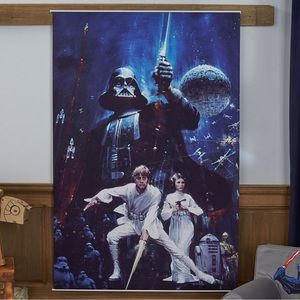 NEW STAR-WARS RETRO WALL MURAL by Pottery Barn Kids bedroom decor 48 x 72.5